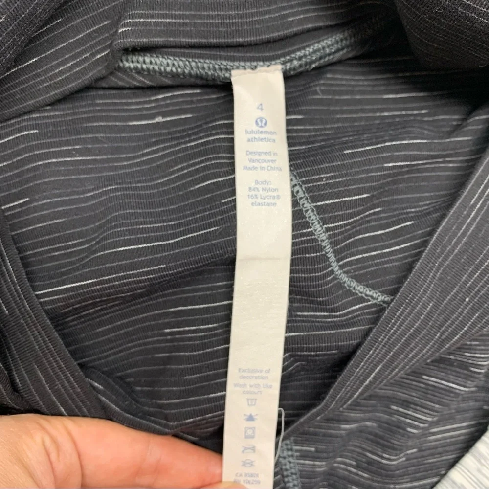 lululemon Wunder Under Leggings Womens 4 Ombre Black White Grey Yoga - Picture 4 of 6